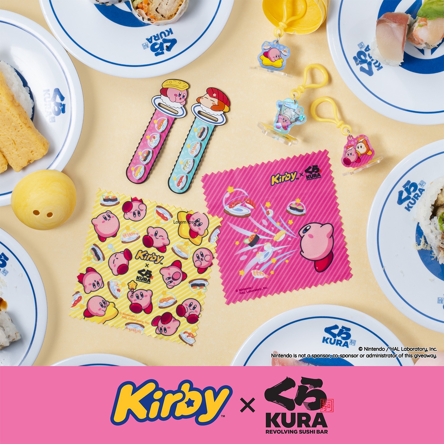 Kirby x Kura Sushi Bikkura Pon