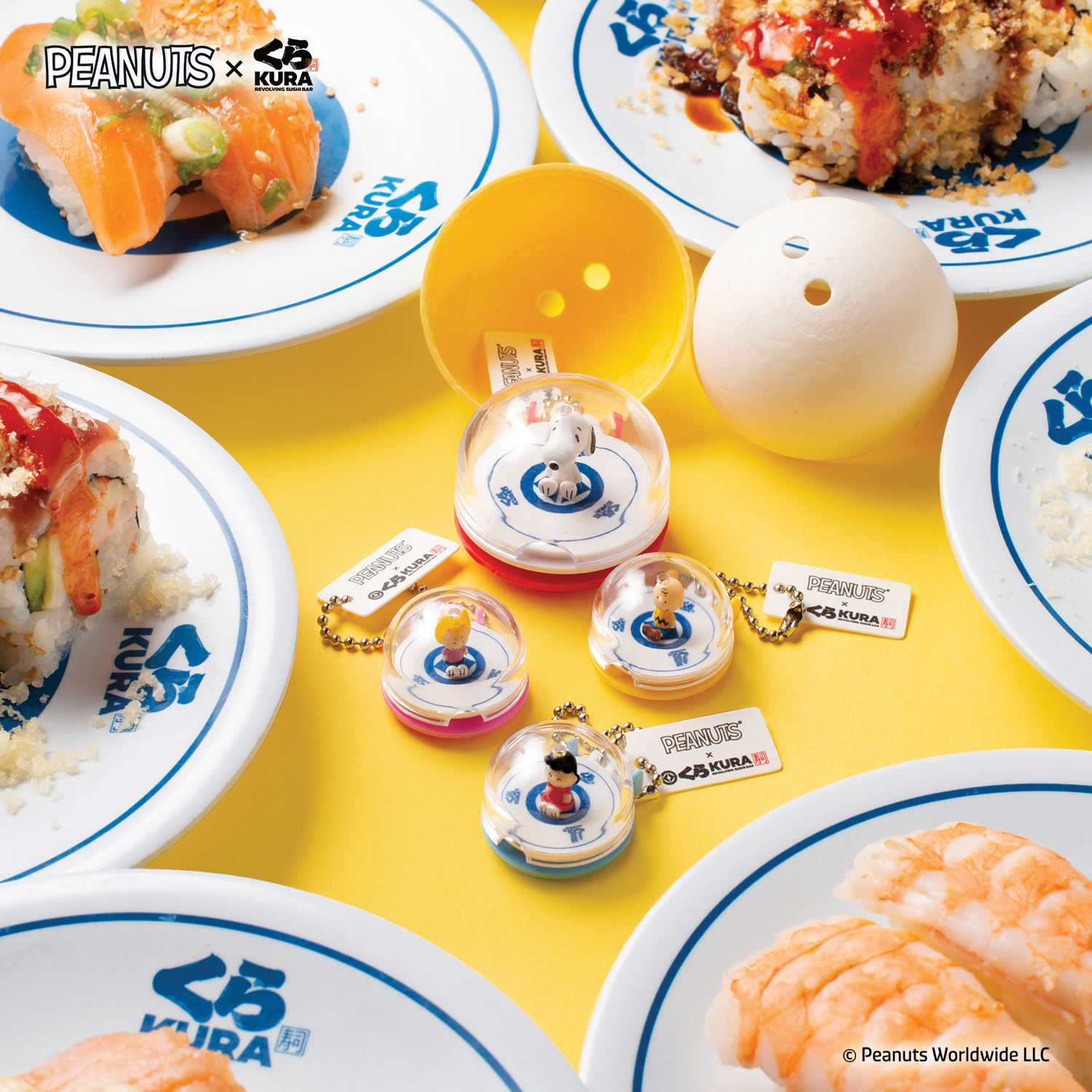 Photo by Emily J. Davis_Peanuts x Kura Sushi Bikkura Pon Prize Collection_Figurine Keychains_1
